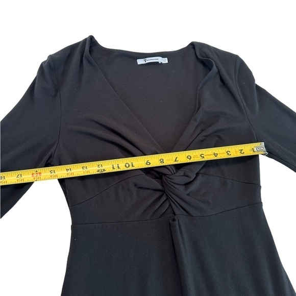 T by Alexander Wang Twist Front Black Dress Size Large - Picture 9 of 16